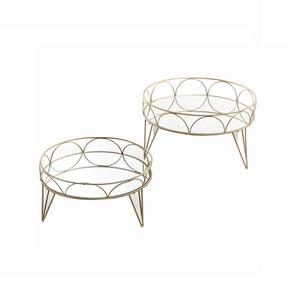 Diseño exclusivo de lujo ecológico Apto para lavavajillas hecho a mano fiesta Hotel hogar celebración pastel herramienta forma redondeada chapado en oro - Product Image 1