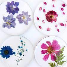 Dessous de verre en acrylique transparent: design élégant et durable pour protéger les surfaces tout en présentant un accent floral délicat - Product Image 2