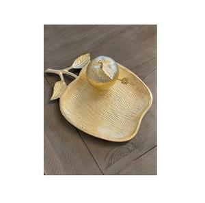 Plateau de service fait à la main en laiton antique, métal aluminium de haute qualité pour décor de chambre à coucher, plateau au design dernier cri - Product Image 5