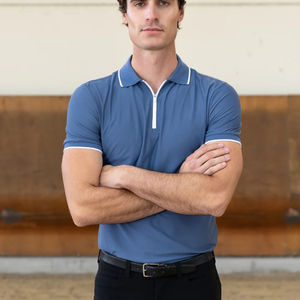 Chemise d'équitation à manches courtes pour homme, tissu léger, respirant et extensible, sous-vêtement pour l'équitation, pour l'entraînement et les sorties estivales - Product Image 6