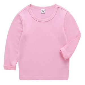 100% algodón Camiseta de manga larga para niños Camisetas de manga larga para bebés en blanco - Product Image 4