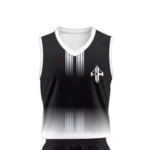 Conjuntos de uniformes de baloncesto sin mangas para hombre de verano transpirables de secado rápido ATLANTIC 100% poliéster logotipo personalizado nombre del equipo OEM - Product Image 4