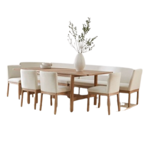 Ensemble de table à manger en bois massif, design moderne, usage commercial, qualité supérieure, ensemble de salle à manger pour restaurant EN VENTE - Product Image 6