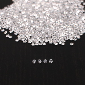 Circonita Cúbica Blanca Natural de 1 mm, Corte Brillante Redondo, Calidad AAA, Piedras Preciosas Sueltas para Joyería de Plata - Product Image 2