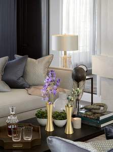 Florero de Metal Moderno para Piso, Centro de Mesa Decorativo Alto para Sala de Estar, Vestíbulo de Hotel, Oficina, Decoración de Eventos de Boda, Premium - Product Image 4