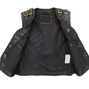 Dernière conception de gilet en cuir pour hommes en gros à bas prix gilet en cuir confortable et respirant fabriqué au Pakistan - Product Image 6