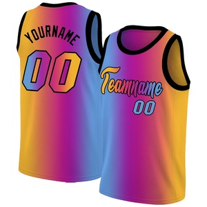 Maillots de basket-ball personnalisés entièrement sublimés avec nom et numéros d'équipe, sans manches, absorbant la transpiration, pour hommes et jeunes - Product Image 3