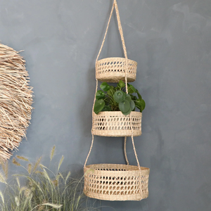 Cesta colgante de algas marinas naturales al mejor precio al por mayor, Cestas colgantes de 3 niveles para plantas de jardín de Vietnam Viet Fargimex - Product Image 2