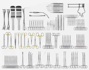 Ensemble d'instruments chirurgicaux laparotomiques manuels de haute qualité T/C 104 pièces, kit de chirurgie abdominale de base, acier inoxydable, approuvé CE - Product Image 4