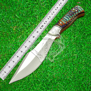 Handmade D2 Steel Fixed Blade Skinning Knife Beautiful Hunting Camping Leather Sheath Exotic <b>Wood</b> Handle Gift for Him OEM - Product Image 6