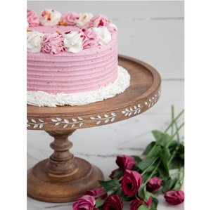 Fantastique trois niveaux à la main mangue en bois gâteau affichage piédestal servant tasse gâteau support pour la maison Restaurants fête utilisation - Product Image 5