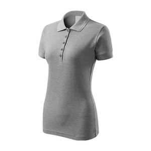 2024, la mejor calidad de verano personalizable para mujer, camisetas cómodas de punto transpirable de algodón/poliéster, cuello levantado informal - Product Image 1