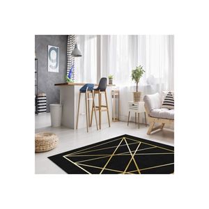 Tapis et ensembles de tapis imprimés numériques détaillés Black-Gold Line - Product Image 2