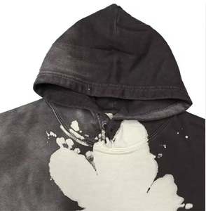 Sudadera informal de manga larga lavada con ácido cómoda para hombre, Sudadera con capucha de diseño personalizado - Product Image 3