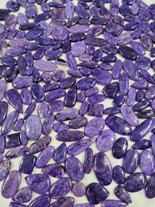 อัญมณีธรรมชาติสำหรับการตั้งค่าเครื่องประดับหิน Charoite Cabochons ธรรมชาติ-ขายส่งจำนวนมากของ Charoite ราคาขายส่งจำนวนมาก - Product Image 3