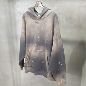 New Style <b>Vintage</b> Acid Wash Dyeing Custom Embroidered Printed Heavyweight Men's Boys Blank Winter Oversized Fleece Hoodies - Product Image 3