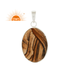 Nueva llegada 925 plata esterlina imagen natural jaspe piedra preciosa joyería personalizada para mujeres regalo para ella - Product Image 4