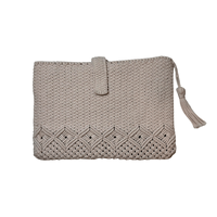 Porte-ordinateur portable pour femme, fait main, tendance, design au crochet doux, sacs à main uniques avec cœur