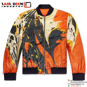 Custom Men's Winter Canvas Varsity Bomber <b>Jacket</b> with Custom Logo Windproof Thick Shell <b>Smart</b> Casual Design - Product Image 4