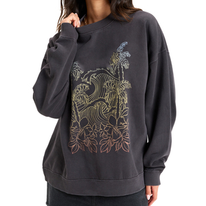 Estilo de jersey con estampado Anti Shrink Algodón de doble cara Cuello redondo Drop Shoulder Pullover Sudaderas - Product Image 1