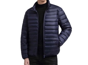 Veste d'hiver décontractée pour homme avec logo personnalisé, épaisse, coupe-vent, avec fermeture éclair, veste matelassée chaude pour l'extérieur - Product Image 2