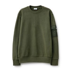 Vente en gros de sweatshirts unis avec impression de logo personnalisé pour hommes 100% coton surdimensionnés 400 g/m² sweatshirt unisexe à col rond tricoté - Product Image 1