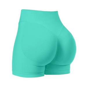 Shorts de sport pour femmes, style biker, effet push-up, sans couture, respirant, doux, pour la course à pied, le yoga, la salle de sport - Product Image 1