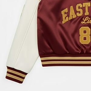 Chaqueta Varsity Personalizada con Bordado Chenille y Satén para Hombre, Novedad 2025, Chaqueta Deportiva Casual de Béisbol con Letras - Product Image 6