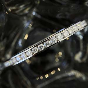 8.50tcw Round Lab Diamond <b>Bangle</b> <b>Bracelet</b> in White Gold IGI Certified D-E-F VVSVS Elegant & Stylish - Product Image 2