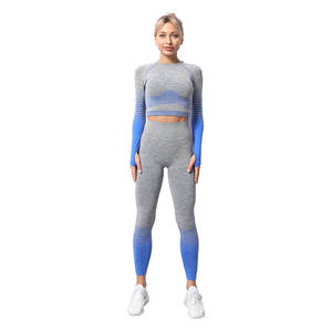 Ropa de gimnasio de Yoga Reversible para mujer de alta calidad, conjunto deportivo de patrón sólido de moda personalizado, opciones de talla grande para adultos - Product Image 1