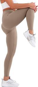 Leggings de yoga pleine longueur taille haute doux au beurre pour femmes motif solide taille élastique écologique pour le devant respirant quotidien - Product Image 2