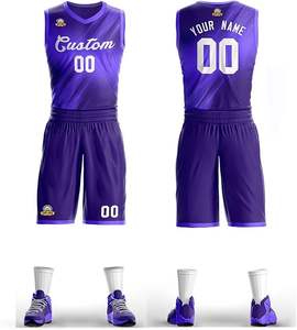 Camiseta de baloncesto profesional personalizada, conjunto de uniforme, diseña tu propio uniforme de baloncesto, ropa de baloncesto personalizada para hombre - Product Image 4