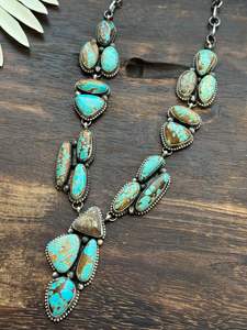 Ensemble collier et boucles d'oreilles numéro 8 en argent sterling turquoise - Product Image 4