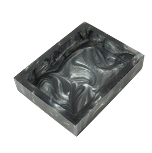 Jabonera de resina de excelente calidad, precio asequible, diseño dorado con purpurina, accesorios de baño - Product Image 3