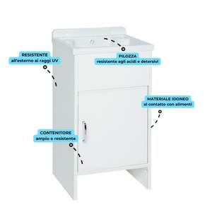 Negrari อุปกรณ์ซักรีดพกพา PVC สีขาวขนาด42x34xh82ซม., อุปกรณ์ซักผ้าขนาดเล็กประหยัดพื้นที่ - Product Image 5