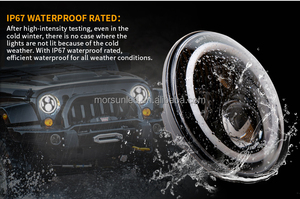 Morsun-faro led para coche <span class=keywords><strong>Land</strong></span> <span class=keywords><strong>Rover</strong></span>, luz brillante de 7 pulgadas con señal de giro DRL para jeep wrangler jk, 90/110 - Product Image 3