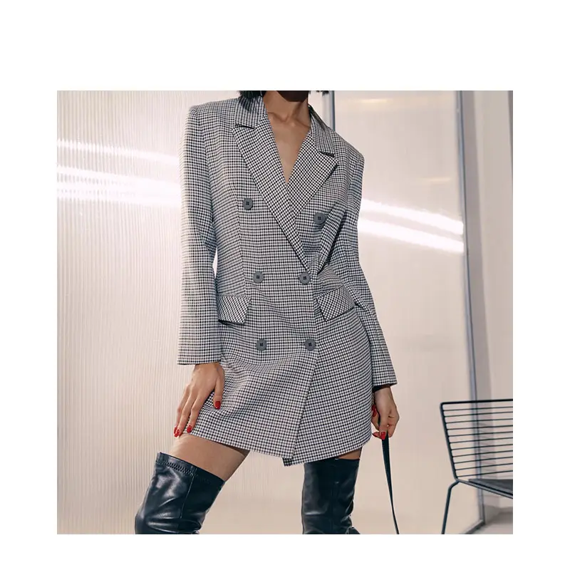 ladies fashion high quality recycled lining spring blazer suit jacket