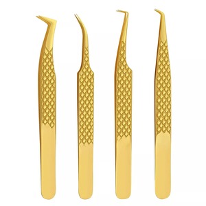 Pincettes à cils en acier inoxydable de couleur or Rose et argent, vente en gros - Product Image 1