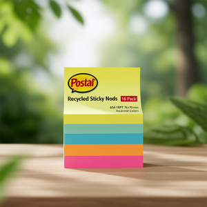 Bloc de Notas Adhesivas Recicladas Post-it 654-1RPT 76x76mm Colores Surtidos Paquete de 16 - Product Image 3