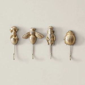 Antique Brass Butterfly <b>Wall</b> Hooks <b>for</b> Classic Hallways Adding Character Heritage Inspired Metal Craftsmanship Sturdy Build - Product Image 3