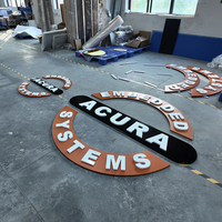 Lettres de logo d'entreprise 3D personnalisées par le fabricant, signalétique murale intérieure, panneau 3D pour entreprise, bureau