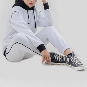 OEM Custom Logo Winter Hooded Casual Women Pullover Tracksuit 100% Cotton Quick Dry Breathable Hot Selling for Sale - Product Image 3
