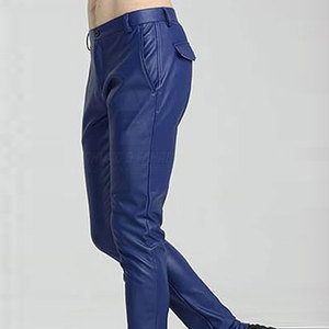 Servicios OEM, Pantalones de Cuero Casuales Ligeros de Último Estilo, Diseño Personalizado de Alta Calidad, Logotipo Personalizado, Corte Recto, Precio Bajo - Product Image 3