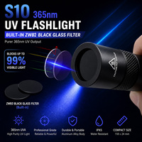 Lampe torche UV Manta Ray S10 365nm IP65 en aluminium, lumière noire, CRI 90 élevé, rechargeable, pour camping et EDC