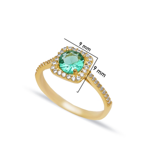 Paraiba CZ ทรงสี่เหลี่ยม 925 แหวนเงินสเตอร์ลิงเครื่องประดับขายส่ง 925 เครื่องประดับเงินสเตอร์ลิงเครื่องประดับแฮนด์เมด - Product Image 6