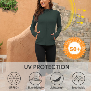 เสื้อมีฮู้ดแบบมีซิปสองกระเป๋าสำหรับผู้หญิงฉลากปักพิมพ์แบบกำหนดเองการสร้างแบรนด์และบรรจุภัณฑ์ส่วนบุคคล - Product Image 5