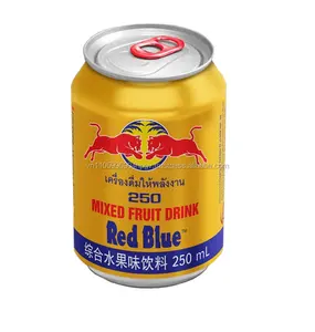 Энергетический напиток на заказ, высококачественные безалкогольные напитки красного, синего цвета из Вьетнама