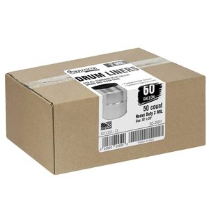 Ultrasac - Bolsas de Basura Industriales Resistentes de 55-60 Galones, 2 Mil, Negras, 38 x 58 Pulgadas, Paquete de 50 con Lazos - Product Image 1