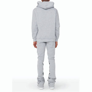 Ensemble de survêtement pour homme de haute qualité, pantalon évasé à cordon de serrage avec poche kangourou, imprimé vintage, tissé, lourd, pour l'hiver - Product Image 4