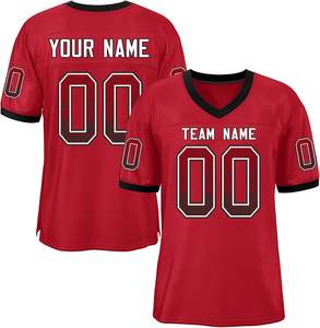 Venta al por mayor de camisetas de fútbol americano OEM personalizado nombre del equipo Logo números malla de poliéster secado rápido sublimación impresión deportes - Product Image 4